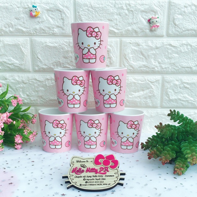 Ly cốc uống nước Hello Kitty - Doremon Doraemon