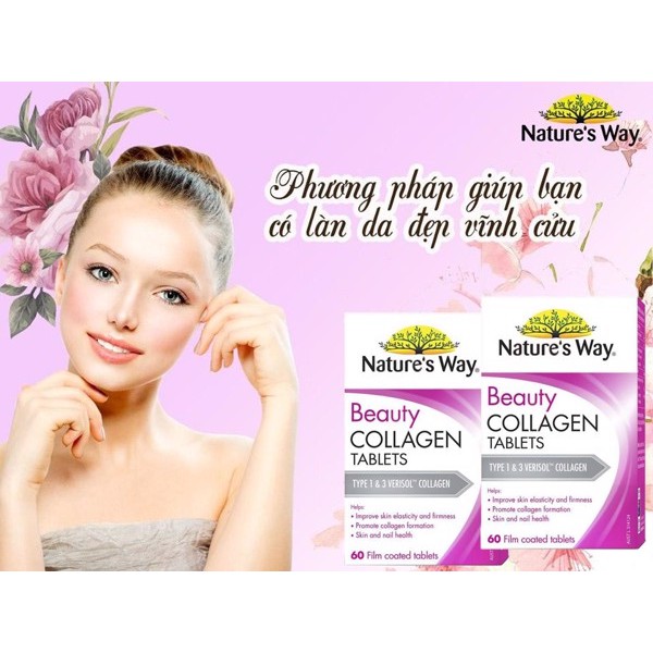 Viên uống collagen Úc Nature's Way Beauty Collagen hộp 60 Viên | BigBuy360 - bigbuy360.vn