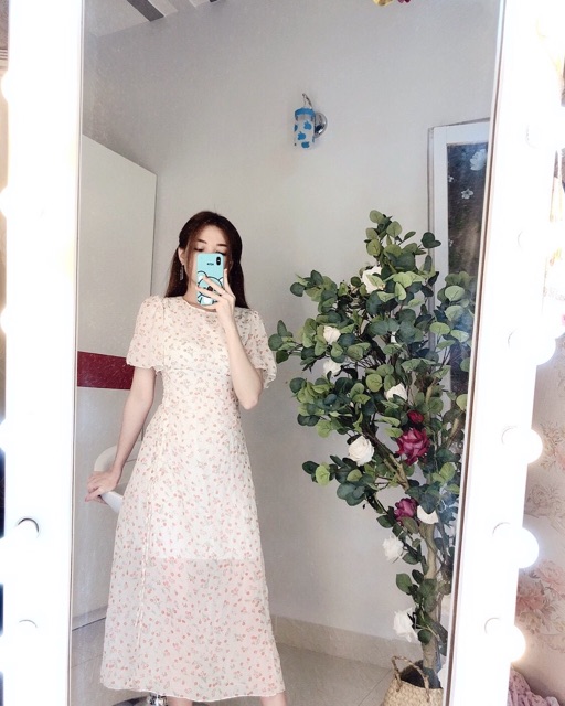 Đầm dây rút tay loe (hình thật+video) | BigBuy360 - bigbuy360.vn