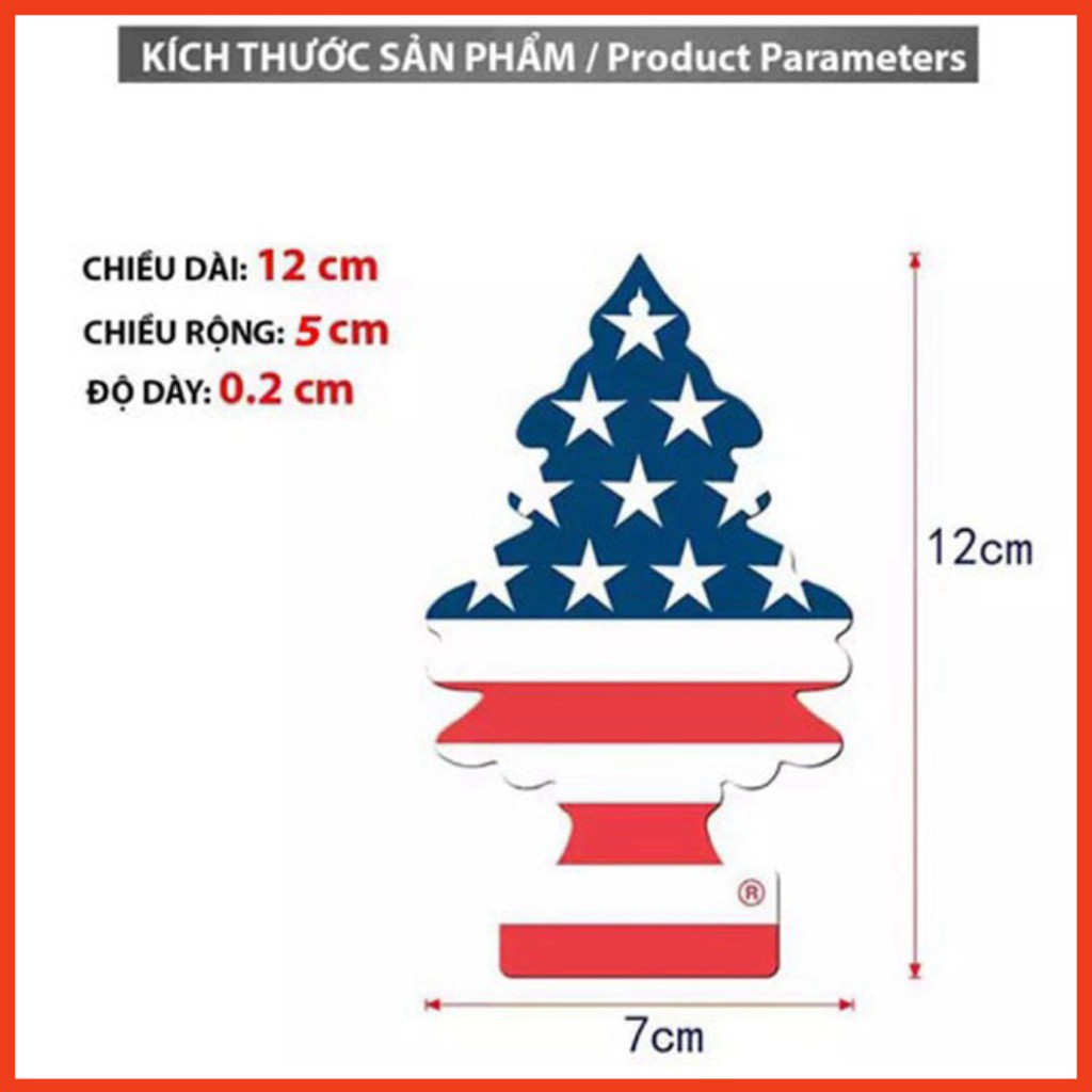 Lá thơm cây thông Little Tree treo ô tô xe hơi nhập khẩu Mỹ khử mùi ô tô,phòng ngủ,tủ quần áo