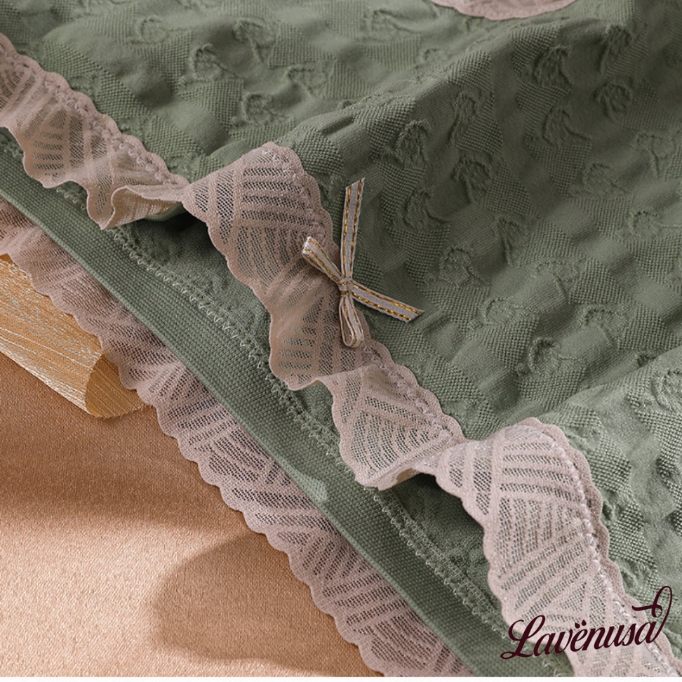 Quần lót nữ Cotton viền ren kháng khuẩn mềm mại dễ thương LAVENUSA QL51