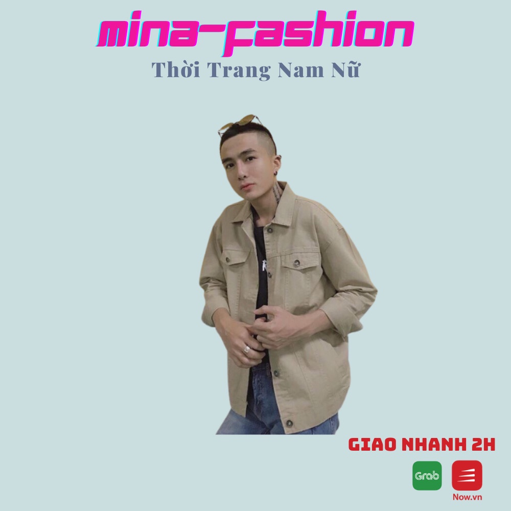 Hot Sales Nhất Áo Khoác Jeans Kaki Nam AKKNA02️
