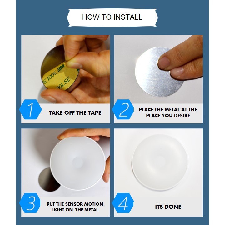 Đèn LED Cảm Biến Chuyển Động Ánh Sáng Trắng Ấm Sử Dụng Pin Có Thể Sạc Lại Cho Tủ Quần Áo Cầu Thang Phòng Tắm Hành Lang