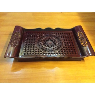 Khay trà nhựa giả gỗ