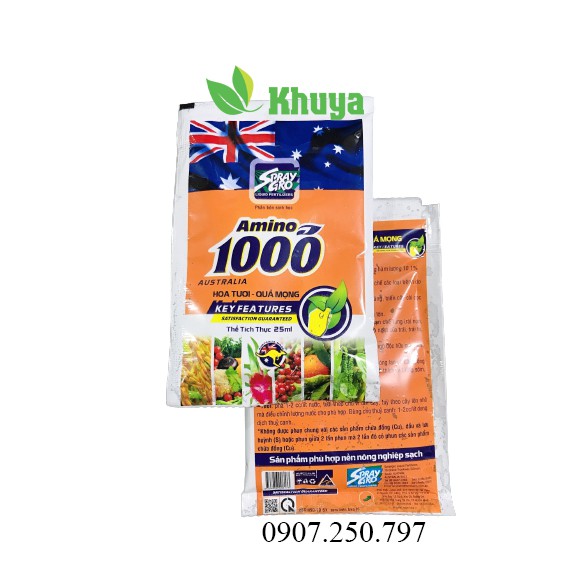 Phân bón sinh học Amino 1000 gói 25ml Autralia