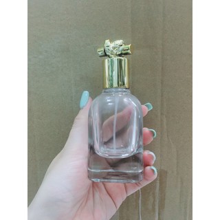Vỏ chai nước hoa nắp vàng xoắn 50ml