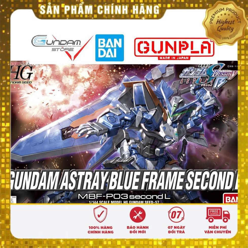 Đồ chơi trẻ em - Mô hình lắp ráp Gundam Bandai Hg Blue Frame Astray Second L 1/144 Hgseed Seed Anime