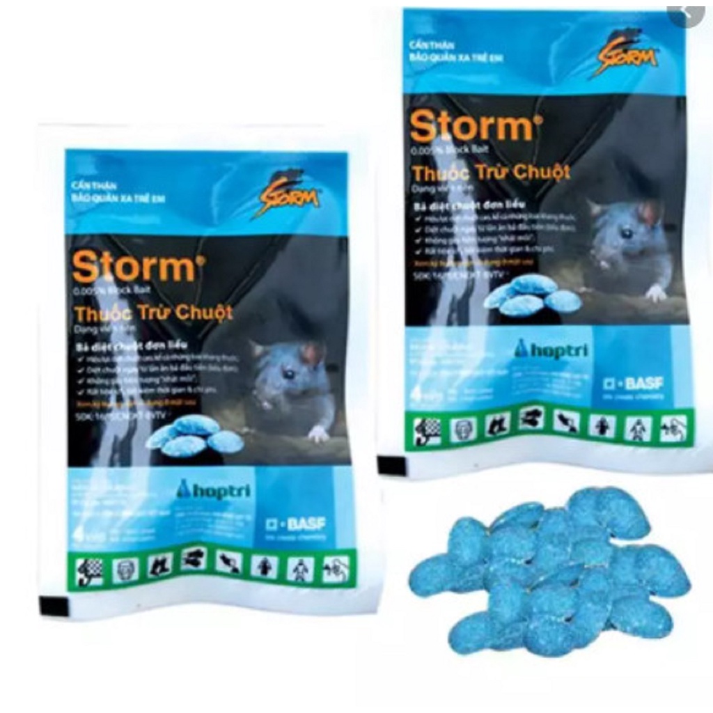 Combo 5 gói thuốc diệt chuột Storm gói 20 viên