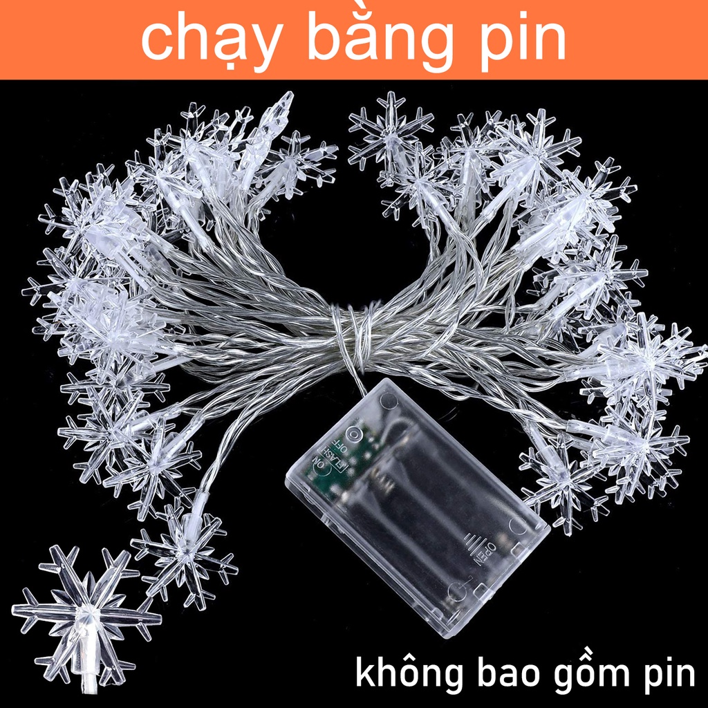 Dây Đèn Led 80 / 40 / 20 / 10 Bóng Hình Bông Tuyết Trang Trí Giáng Sinh
