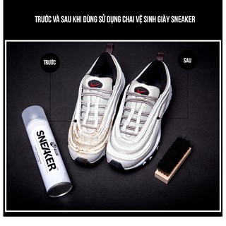 Chai Xịt Tạo Bọt Vệ Sinh Giày Sneaker, Bình Xịt Trắng Giày Tiện Lợi Nhanh Gọn