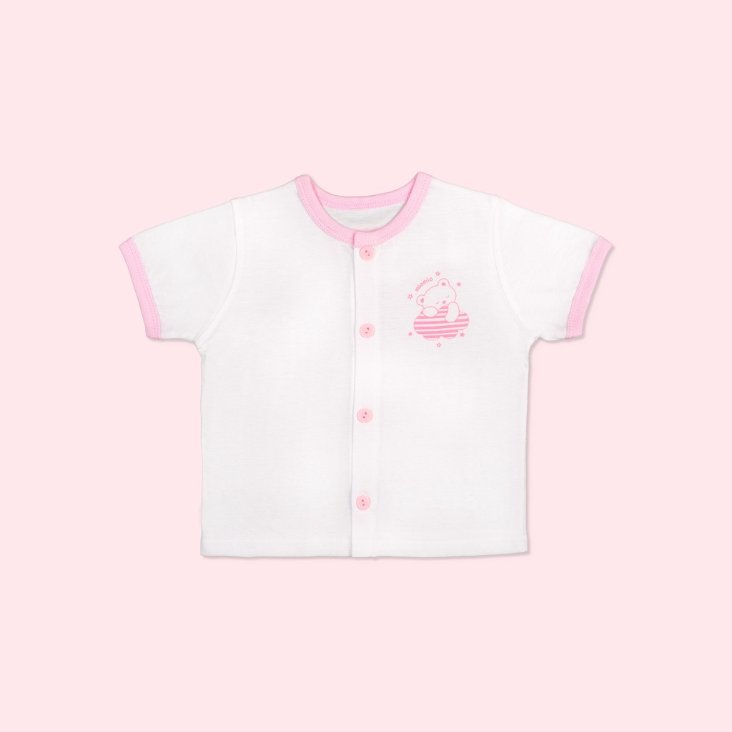Áo Sơ Sinh Cộc Tay, Nút Giữa MIOMIO - In Hình Cho Bé Trai, Bé Gái , Vải Cotton