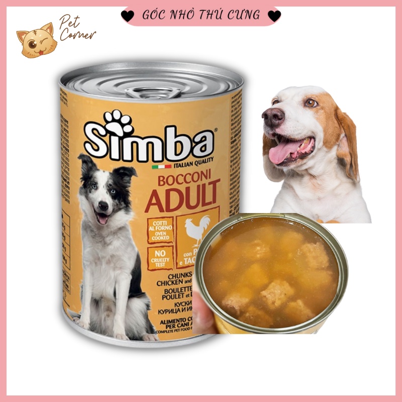 [HOT] Pate Simba cho chó vị gà tây (Lon 415g)