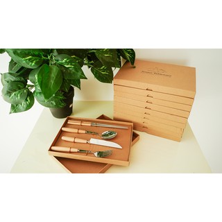 Bộ Dụng Cụ Ăn Cán Gỗ 4 Món