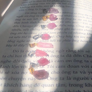 Dây chuyền vòng cổ charm mặt đá Spinel thô trong suốt màu đẹp