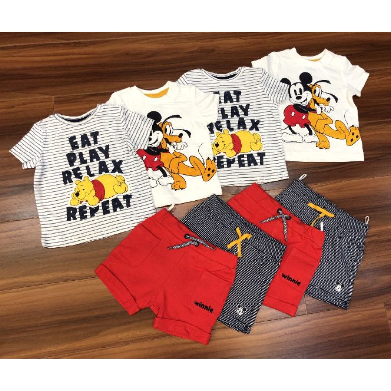 Set Micky &amp; Gấu Poo Disney xuất xịn