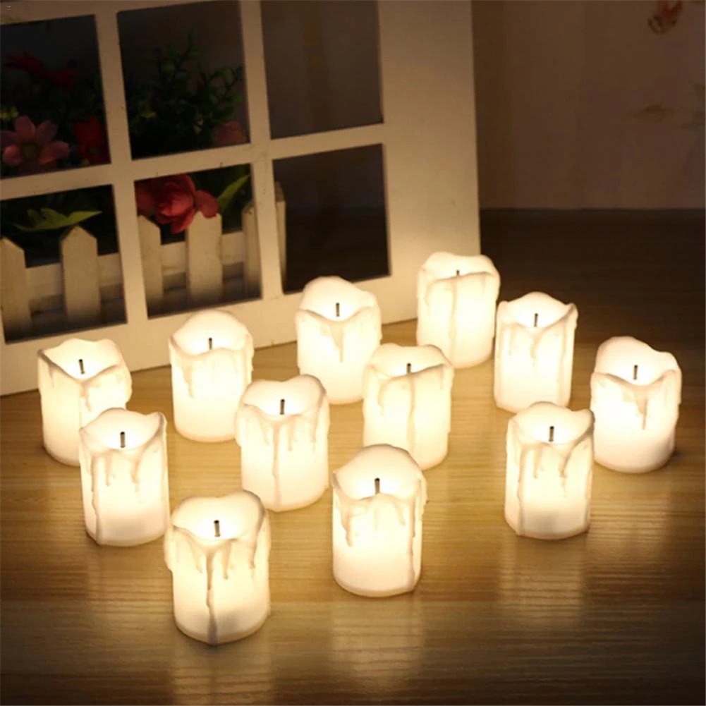 1 Đèn LED Hình Nến Không Lửa Chạy Bằng Pin Trang Trí Lễ Hội/Tiệc Cưới