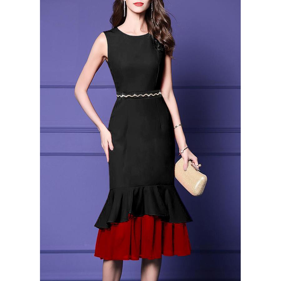 ĐEP CHẤT - THỜI TRANG CÔNG SỞ - ĐẦM ĐUÔI CÁ DÁNG SUÔNG KIỂU ĐẦM IN CHƯ 3317 3201 3178