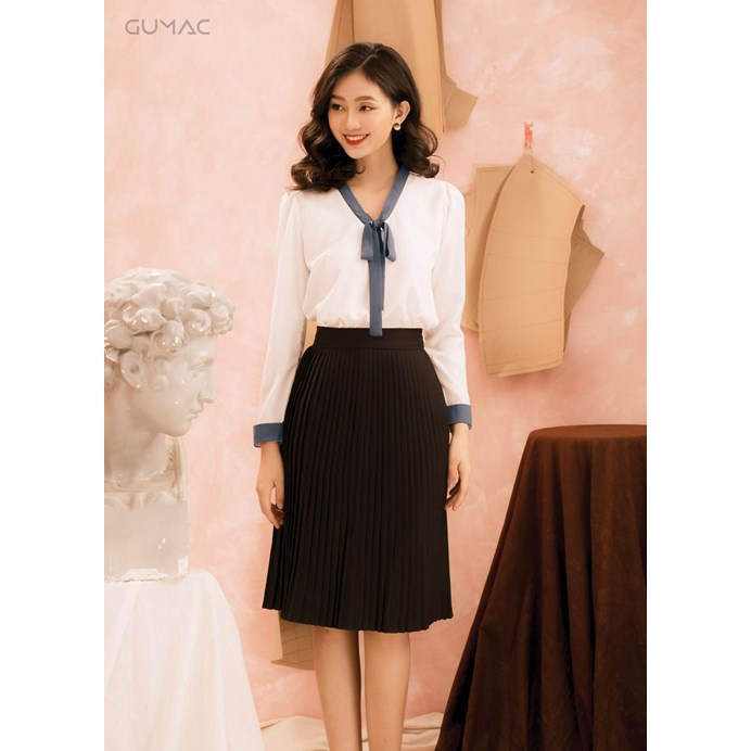 [Mã WA24SEA giảm 15% đơn 99K] Chân váy dập ly GUMAC CV22029