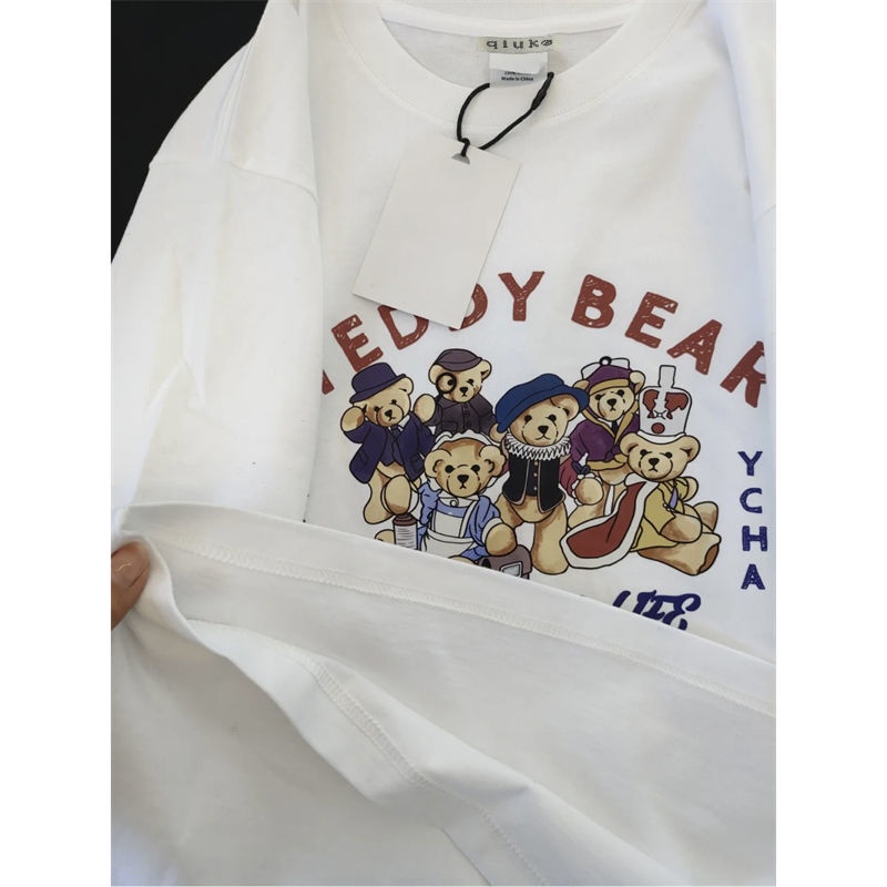 Áo Thun 100% Cotton Tay Ngắn Cổ Tròn In Chữ Thời Trang Mới 2022 Cho Nữ