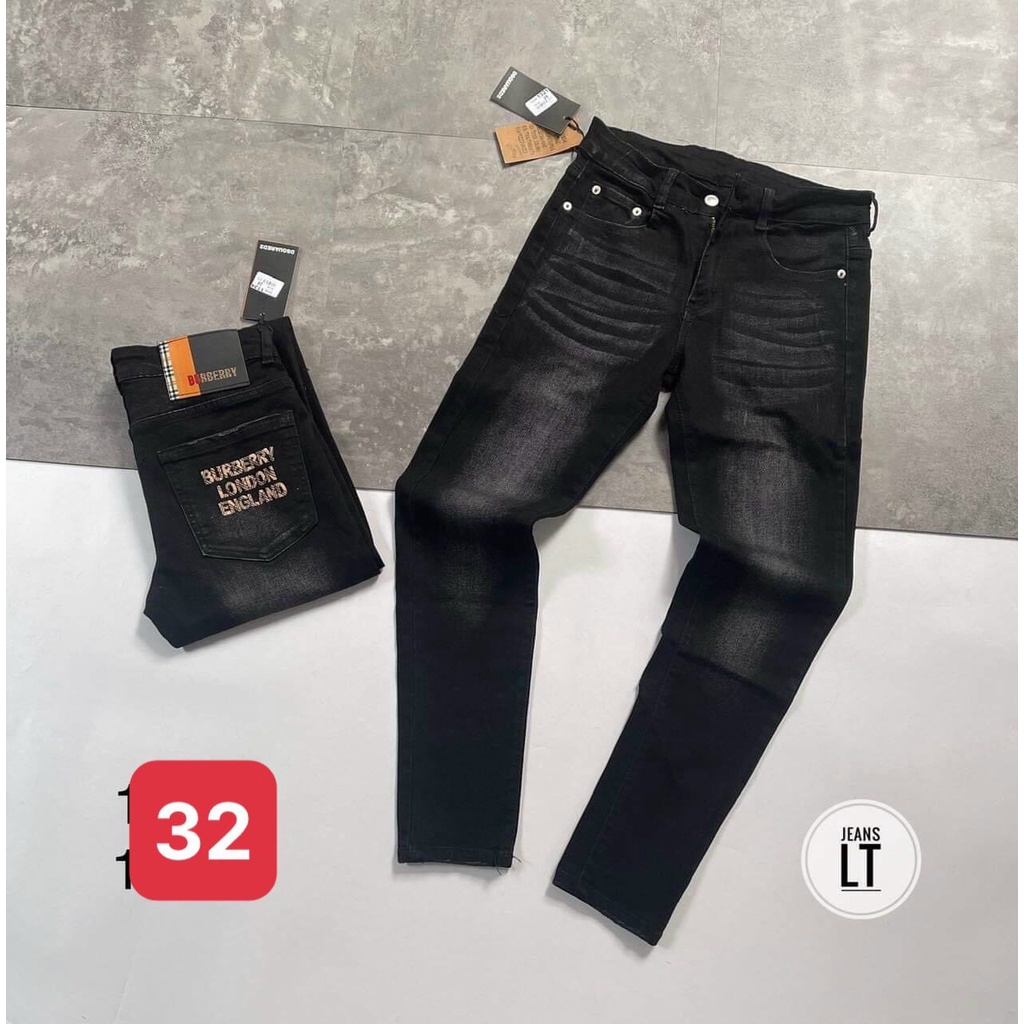 Quần jean dài nam đen vải denim rách form chữ thương hiệu cao cấp chất bò vải dày đẹp co giãn PVT FASHION