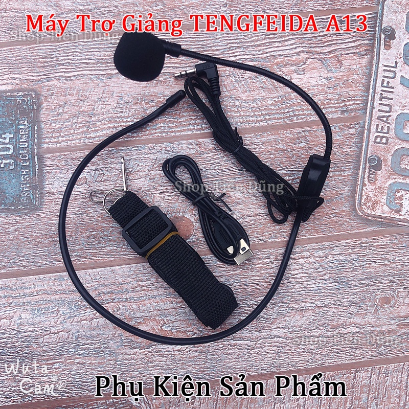 Máy Trợ Giảng Có Dây TENGFEIDA A13 Hỗ Trợ Bluetooth, USB, Thẻ Nhớ TF, Đài FM , Đèn LED Hiển Thị Công Xuất 30w