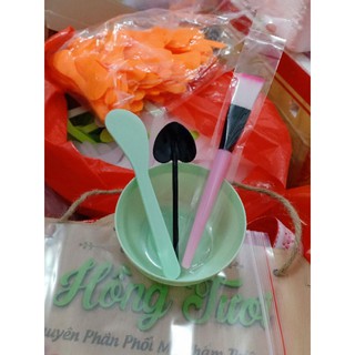 Bộ chén pha mặt nạ (chén, que, xẻng, cọ, zip)