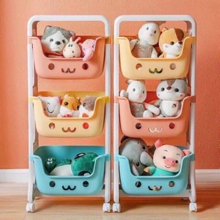 Kệ gấu HOKORI  Cho Bé Hình Gấu có bánh xe đa năng, làm Kê Đựng Đồ Chơi, Kệ Sách Cho Bé.