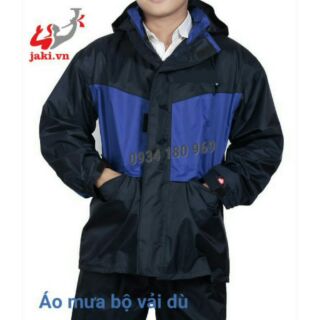 Áo mưa bộ vải dù hai lớp cao cấp siêu bền