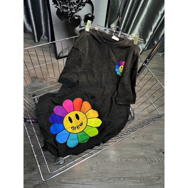 Áo loang mốc tay con hình hoạ tiết mickey to in 2 mặt