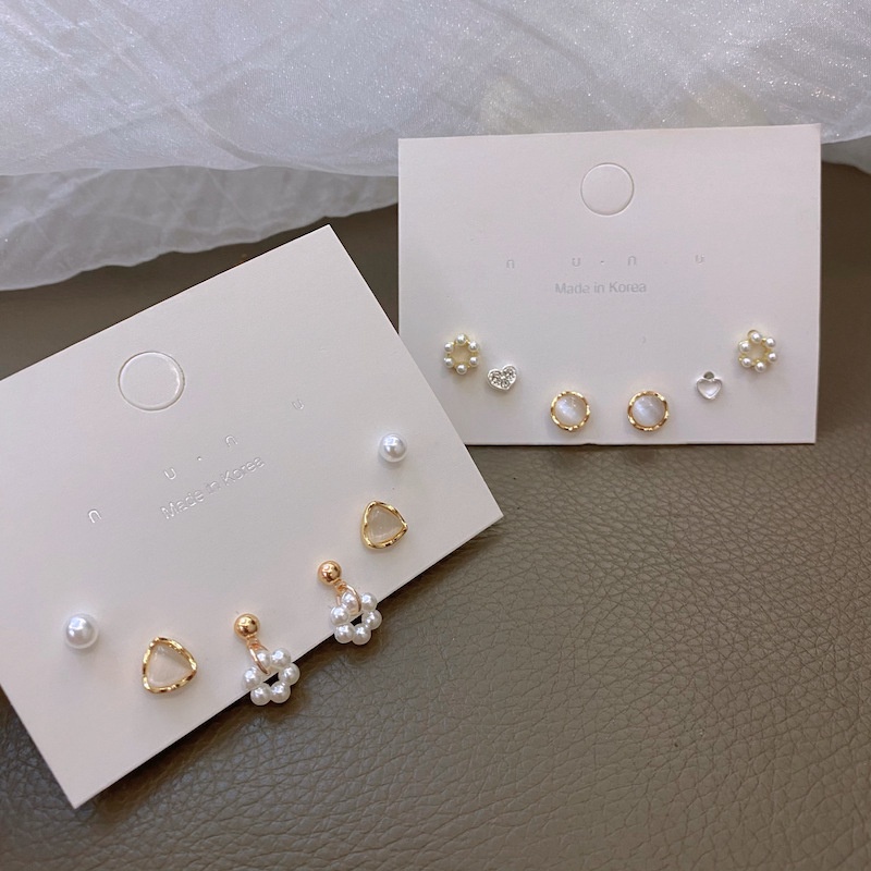 Set 3 Đôi Bông Tai Ngọc Trai Giả Thời Trang Nữ