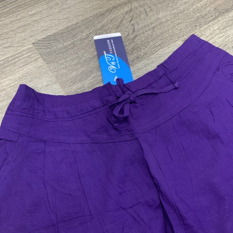 💥Quần Lanh Việt Thắng Hàng Đẹp Bo Chun Gấu Dây Rút Cạp