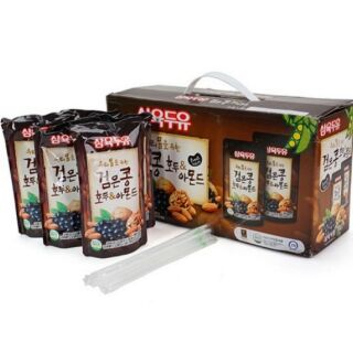 T07.2019 Thùng 20b x 195ml Sữa óc chó đậu đen hạnh nhân Hàn Quốc