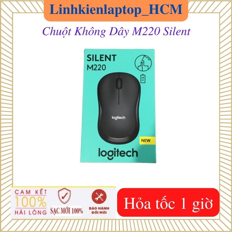 M220 Silent- Chuột Không Dây M220 Silent- Không Gây Tiếng Ồn- Tặng kèm pin
