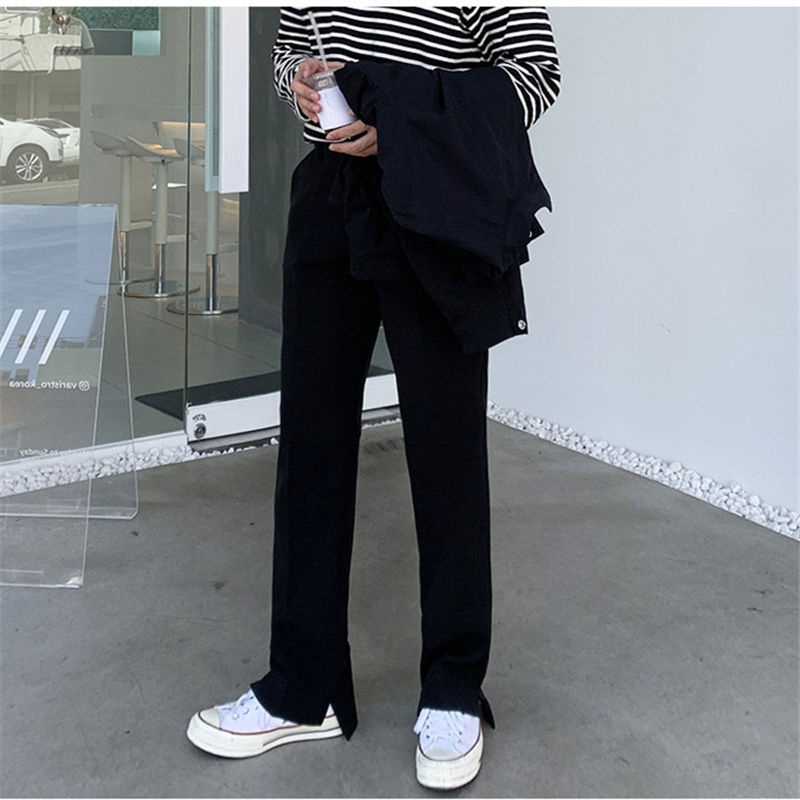 IMaodou Quần tây ống suông xẻ tà bên hông thời trang Hàn Quốc cao cấp dễ phối đồ dành cho nam