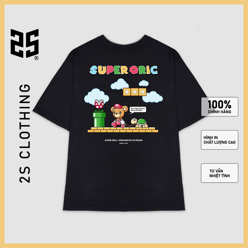 Áo Unisex Nam Nữ Tay Lỡ Form Rộng Hàn Quốc 2S Official, Áo Thun Nam Oversize Cotton In Hình SG67