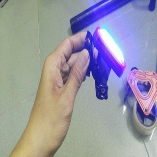 Đèn LED Chớp 2 Màu Xanh Đỏ cho xe đạp hoặc gắn cảnh báo mũ bảo hiểm