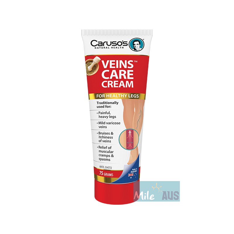 Kem hỗ trợ người bị suy giãn tĩnh mạch Carusos Veins Care Cream 75g