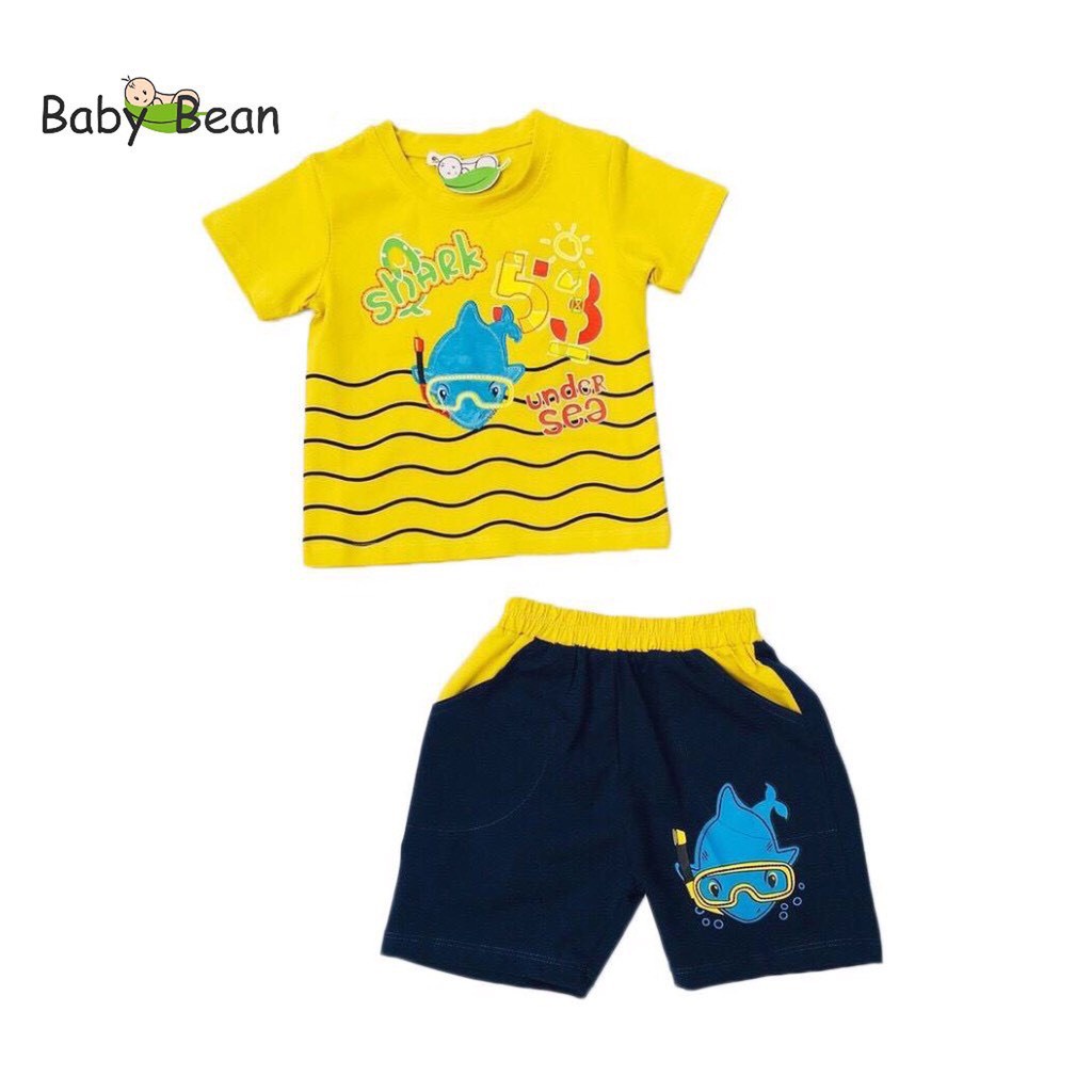 [MÃ THƯƠNG HIỆU YÊU THÍCH Voucher giảm 10%] Bộ Đồ Thun Cotton In Hoạt Hình Bé Trai BabyBean