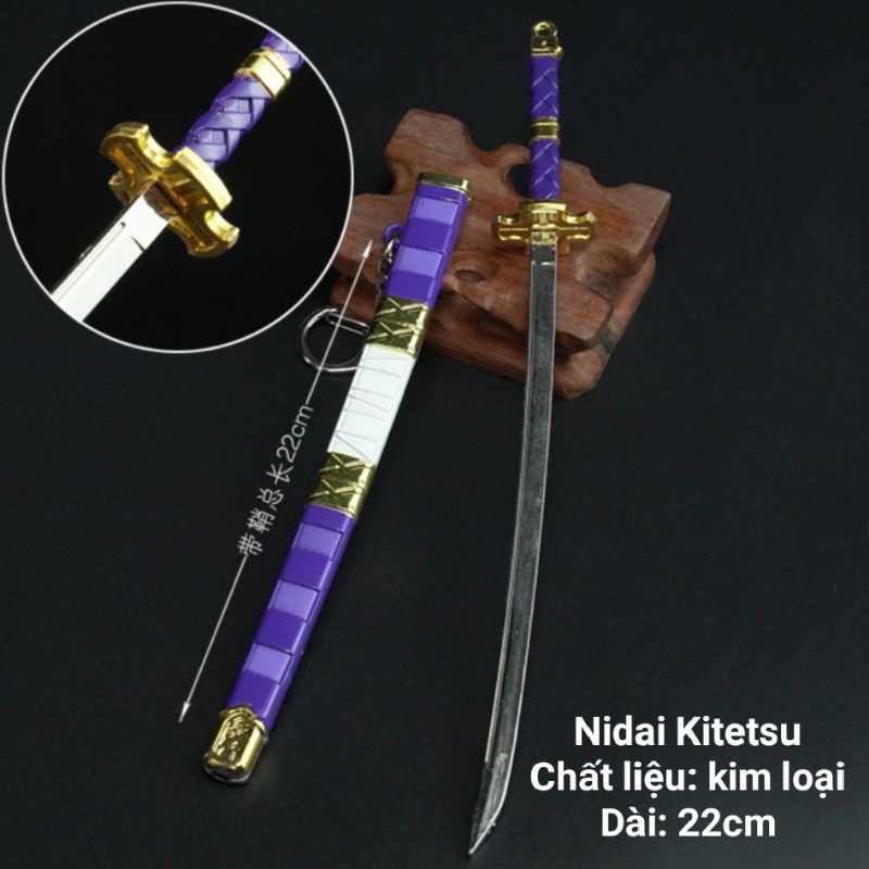 Móc Khóa Kiếm Zoro One Piece Bằng Hợp Kim Không Gỉ 22cm cực kỳ đẹp mắt