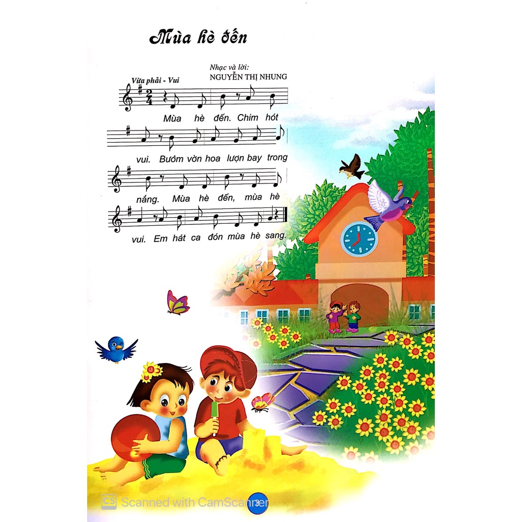 Sách Bài Hát Dành Cho Trẻ Mầm Non - Chủ Đề Thiên Nhiên Đất Nước