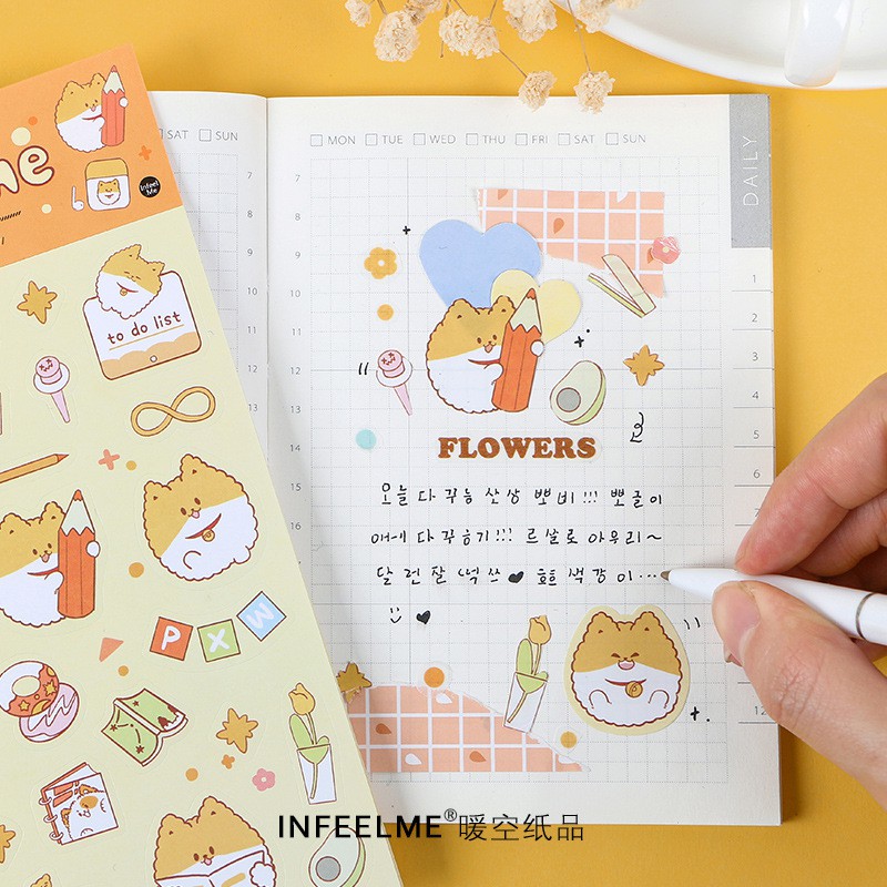Bộ sticker/ Hình dán Hình Thú Xinh Xắn Stick Me