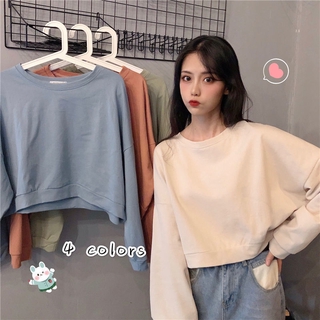 Áo Sweater mỏng tay dài dáng rộng màu sắc đơn giản thời trang mùa thu 2020 T023