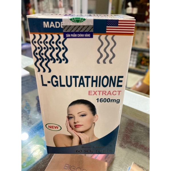 L-GLUTATHIONE EXTRACT 1600mg hỗ trợ sáng da