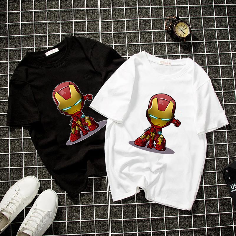 Áo thun unisex form rộng người sắt thời trang cá tính vải dày mịn 2019T1324