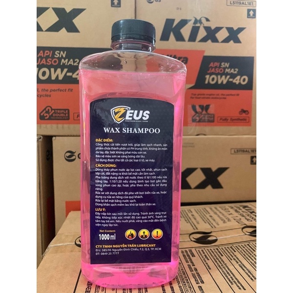 Xà bông rửa xe bọt tuyết Zeus Wash and Wax bóng sơn , tiết kiệm , sạch sẽ , an toàn , thơm nhẹ . DoChoiXeMayShop