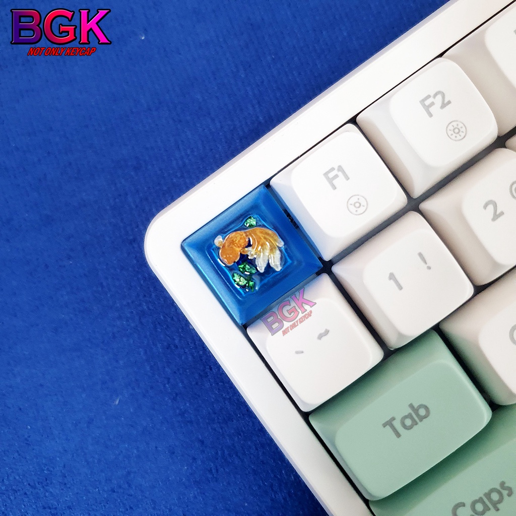 Keycap Artisan Nút Bàn Phím Cơ Hình Cá Koi Nổi Cực Đẹp
