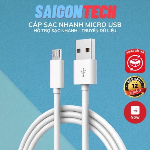 Dây Cáp Sạc Nhanh 𝓢𝓪𝓶𝓼𝓾𝓷𝓰 Micro USB 1.1M Dùng Cho Các Dòng 𝓢𝓪𝓶𝓼𝓾𝓷𝓰 S6/S7/A5/A6/A7/A10/J2/J3/J4/J5/J6/J7/M10/