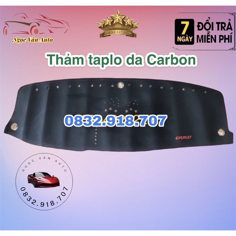 Thảm Taplo Da Ford Everest 2018 - 2021 Da Carbon Cao Cấp