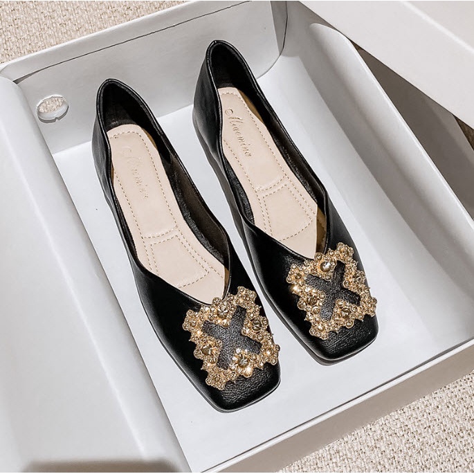 Giày Búp Bê Nơ Đá Vuông BIG SIZE_ HÀNG CÓ SẴN (Size 40➡️43)