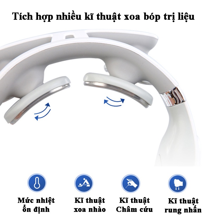 Máy Massage Cổ Vai Gáy 4 Đầu MSĐ FINOSE Công Nghệ Nhật Bản,Hỗ Trợ Giảm Đau Nhanh Chóng và An Toàn